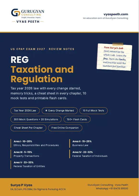 US CPA® 2027 REG Review Notes cover
